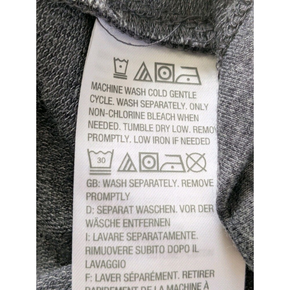 LOGO Lounge Lori Goldstein Cardigan Sz M Oversize Zip Up Gray Purple Lace Back - Picture 15 of 15